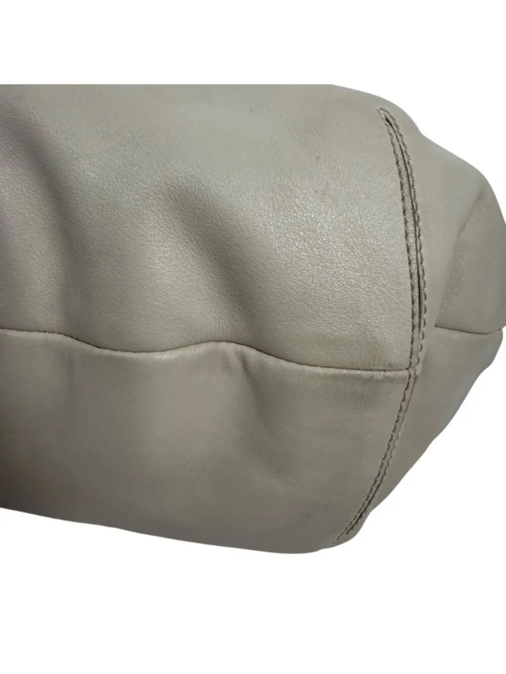 Vintage Coach Ivory Beige Leather Soho Pleated Slouchy Hobo Shoulder Bag F13731